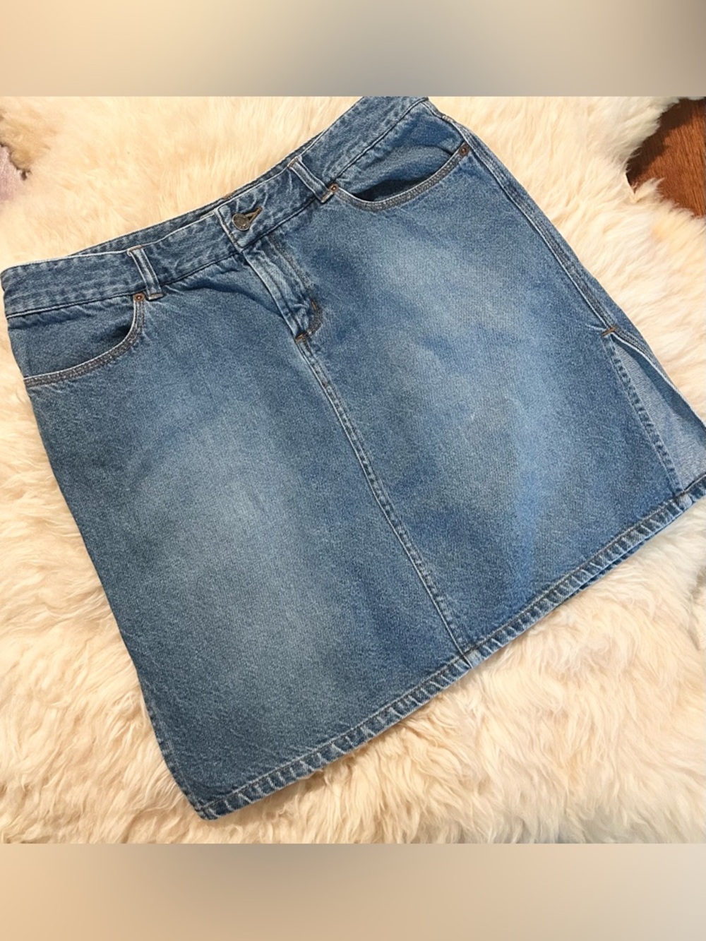 Vintage Y2K Roxy Jean Denim Skirt Classic Blue Denim Mini Skirt